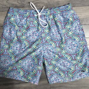 Vineyard Vines Men's Multicolor Geo Swim Shorts - Blue, Green, Pink, Purple